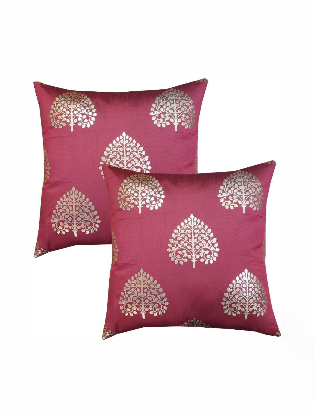 

ZESTURE Mauve 2 Pcs Square Cushion Covers