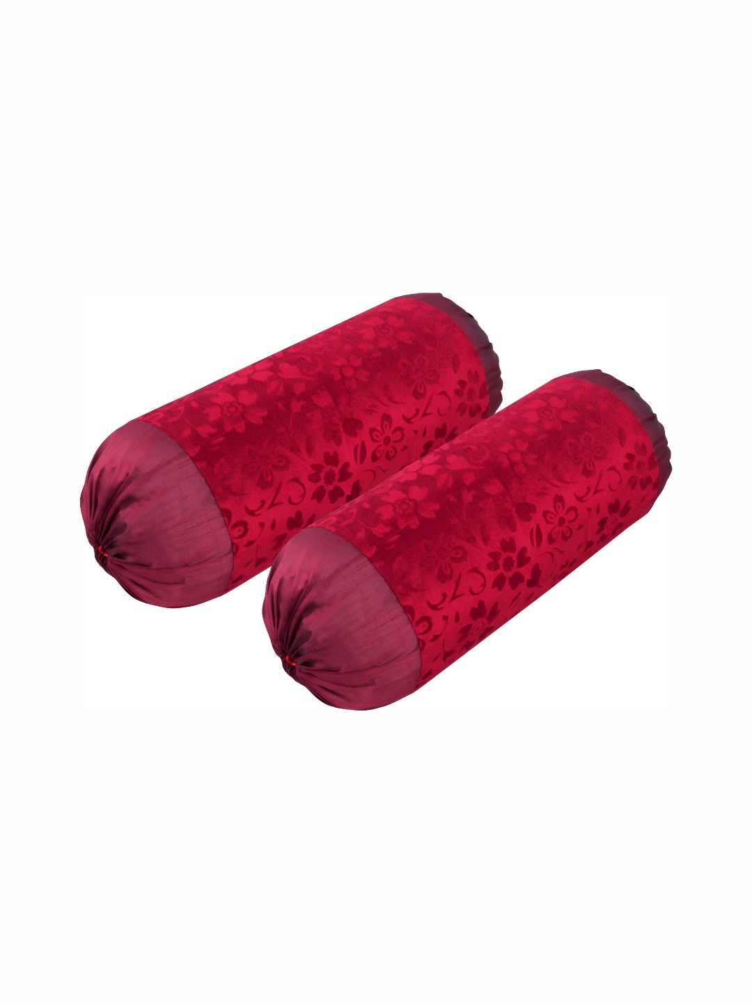 

ZESTURE Maroon 2 Pcs Velvet Bolsters Covers