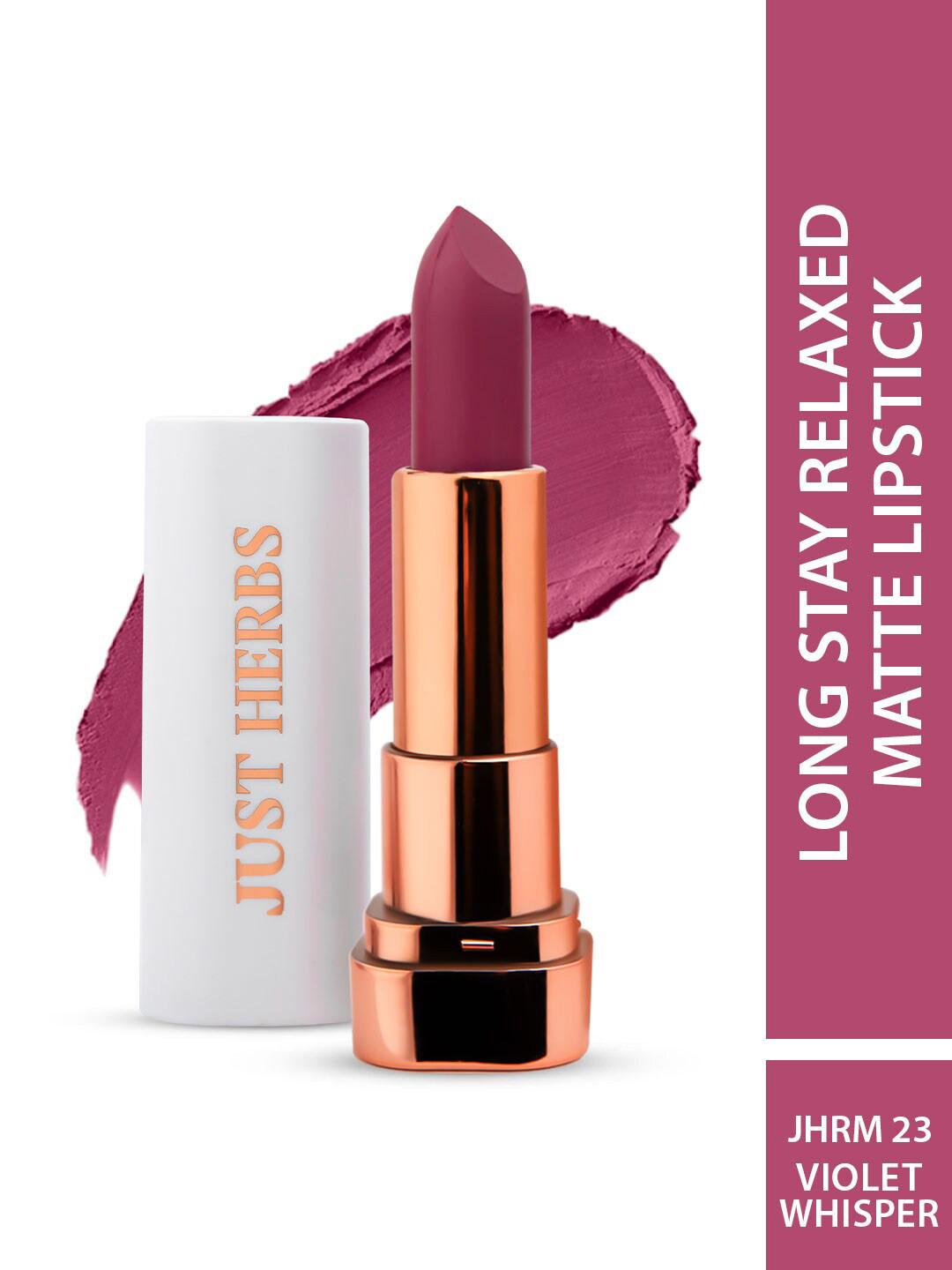 

Just Herbs Long Stay Relaxed Matte Lipstick - 4.2 ml - 23 Violet Whisper, Red
