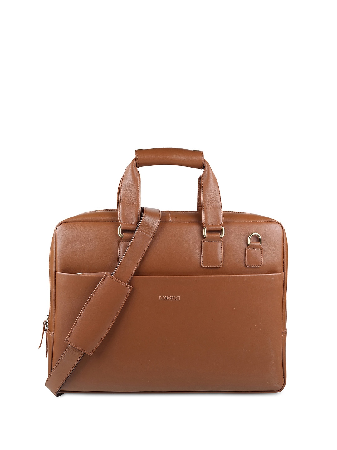 

Mochi Leather Structured Handheld Bag, Tan