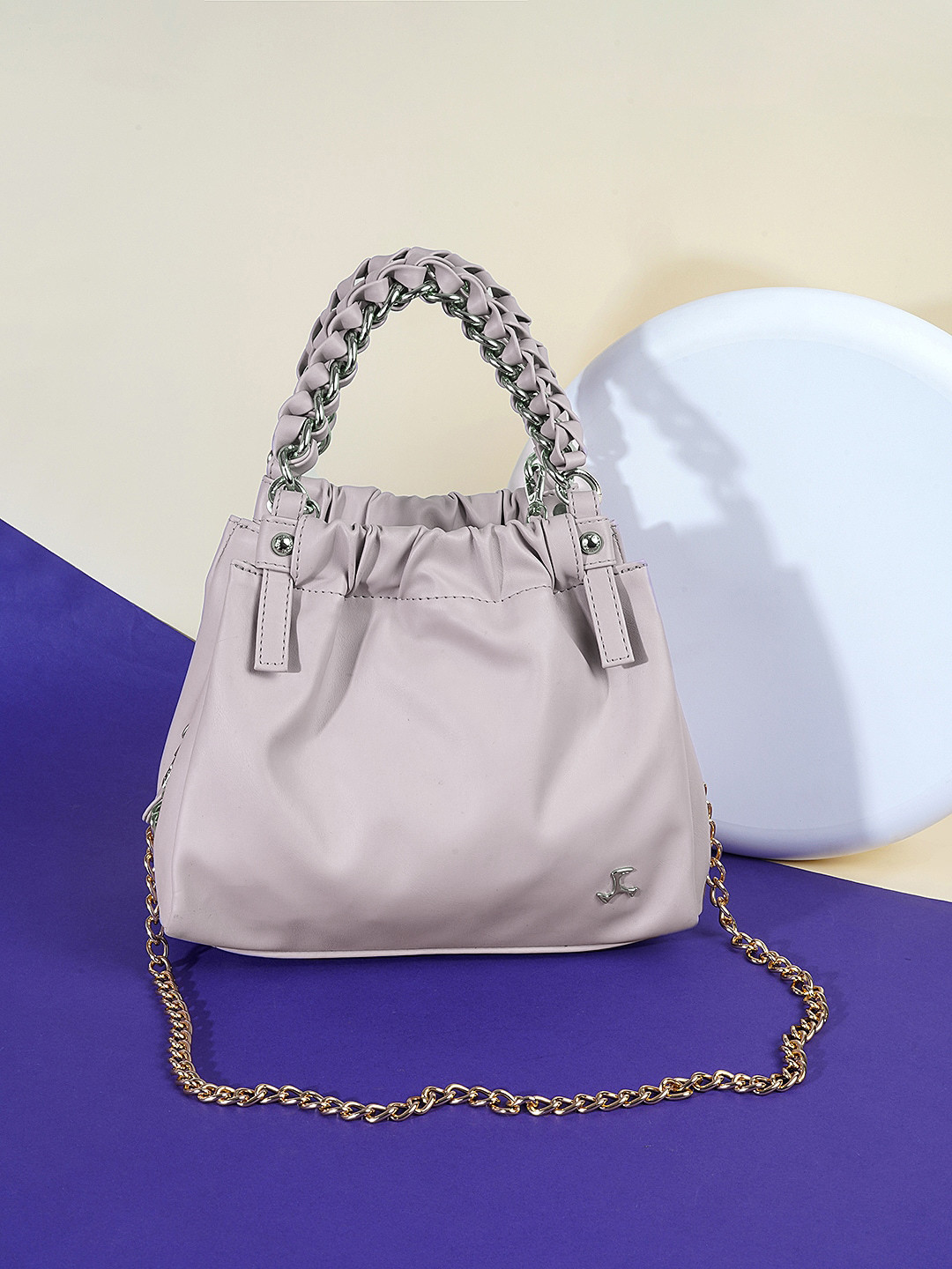 

Mochi Structured Handheld Bag, Purple