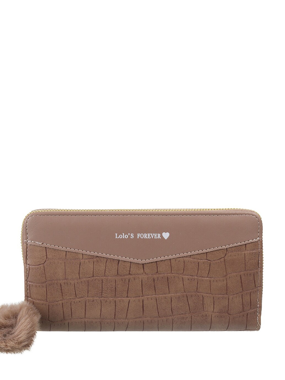 

WALKWAY by Metro Women Animal Textured Zip Around Wallet, Brown