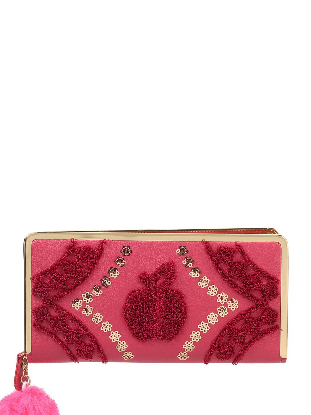 

WALKWAY by Metro Women Embellished Zip Around Wallet, Pink