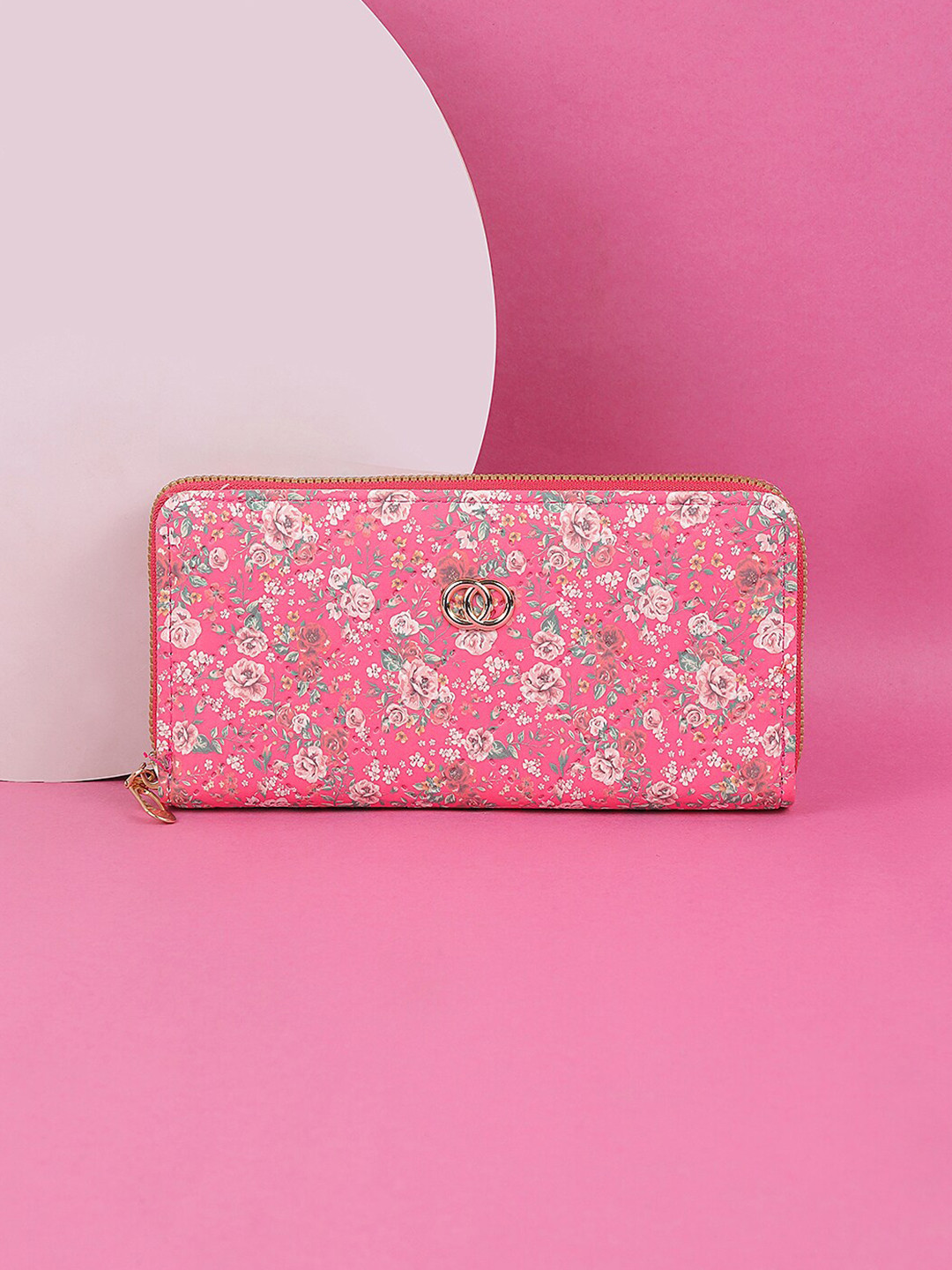 

WALKWAY by Metro Women Floral Printed Zip Around Wallet, Pink