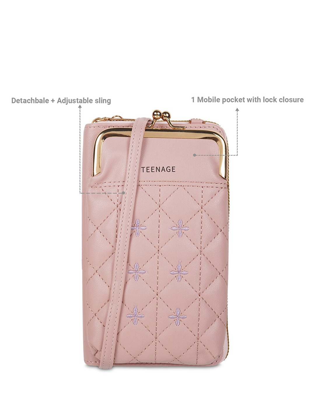 

WALKWAY by Metro Women Textured Zip Around Wallet, Peach