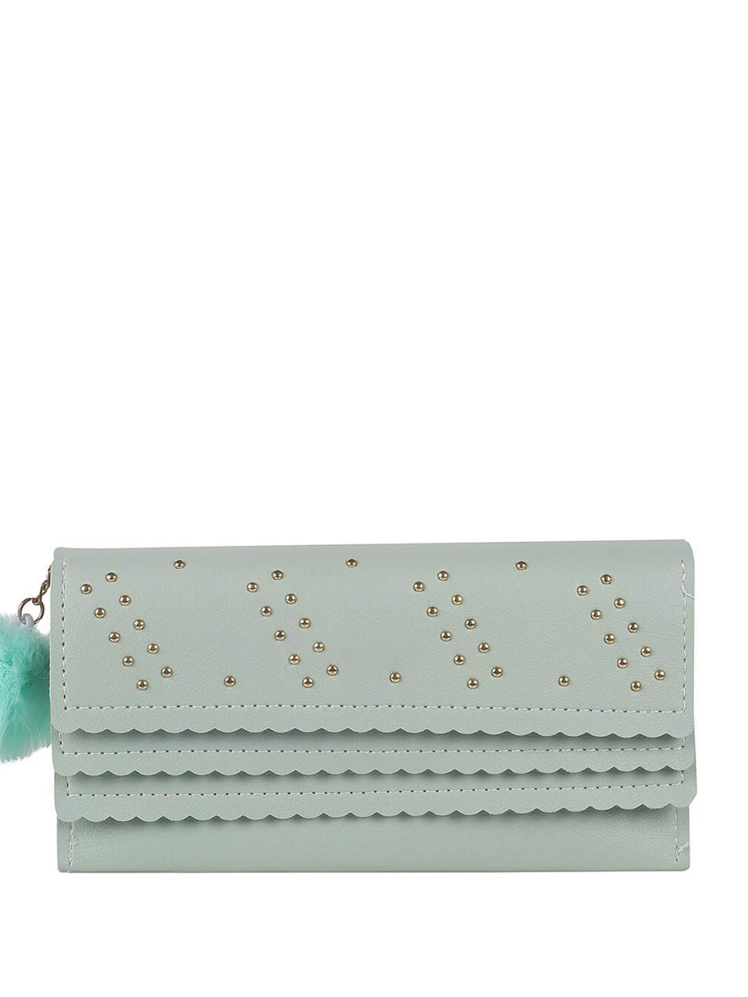 

WALKWAY by Metro Women Self Design Envelope Wallet, Green