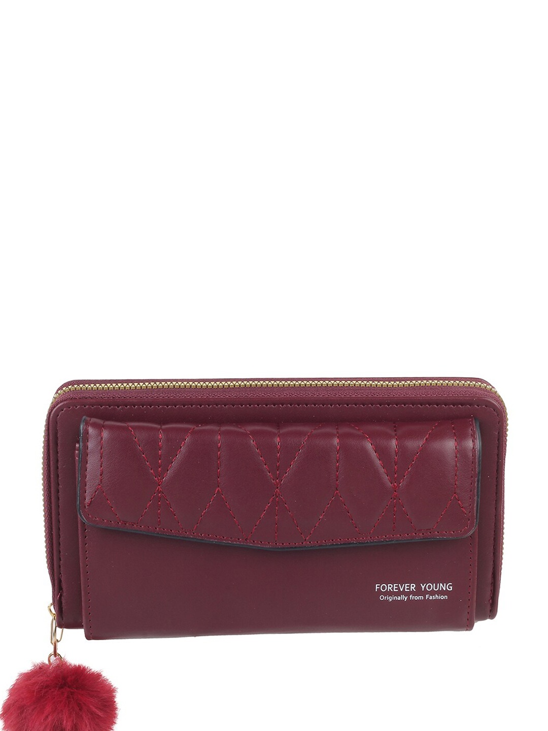 

WALKWAY by Metro Women Abstract Zip Around Wallet, Maroon