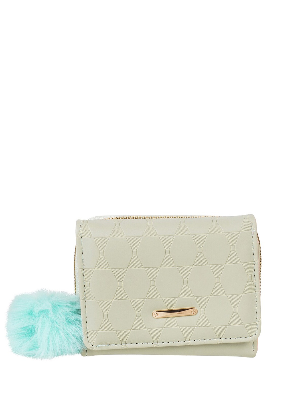 

WALKWAY by Metro Women Geometric Quilted Three Fold Wallet, Green
