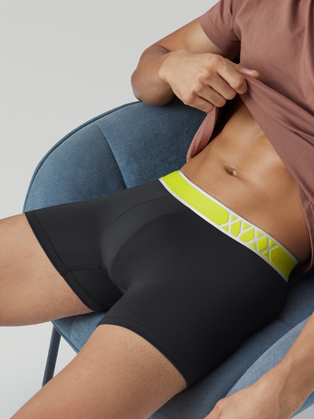 

XYXX Men Solid Volt IntelliSoft Modal Trunk, Charcoal