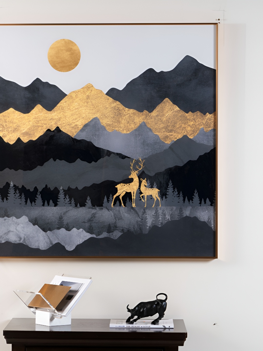 

La Muse Black Wooden The Anima of Magnificence Crystal Porcelain Wall Art