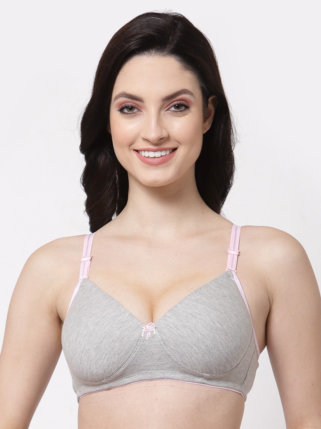 

SHYAM SONS FLAIR Cotton T-shirt Bra - Full Coverage Lightly Padded, Pink