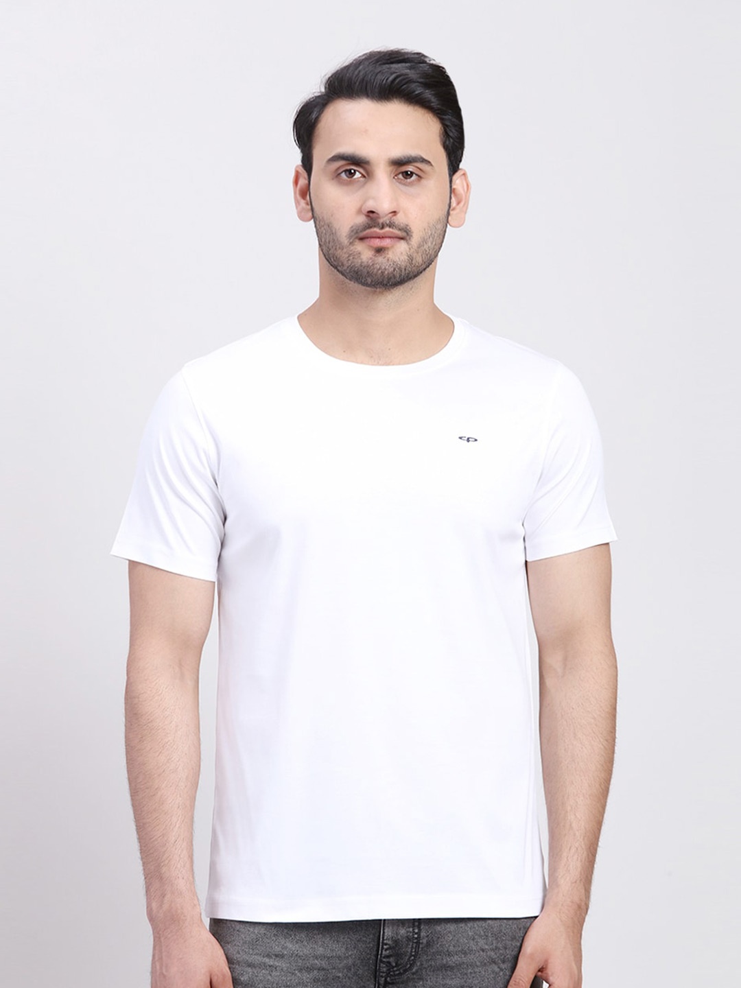 

ColorPlus Round Neck Short Sleeves Cotton T-shirt, White