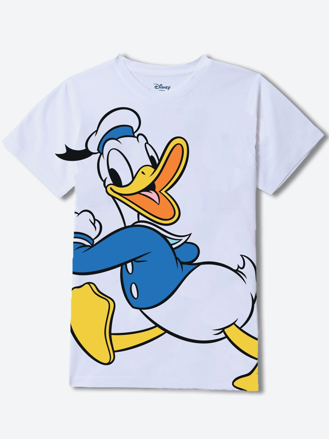 

YK Disney Boys Donald Duck Printed Round Neck T-shirt, White