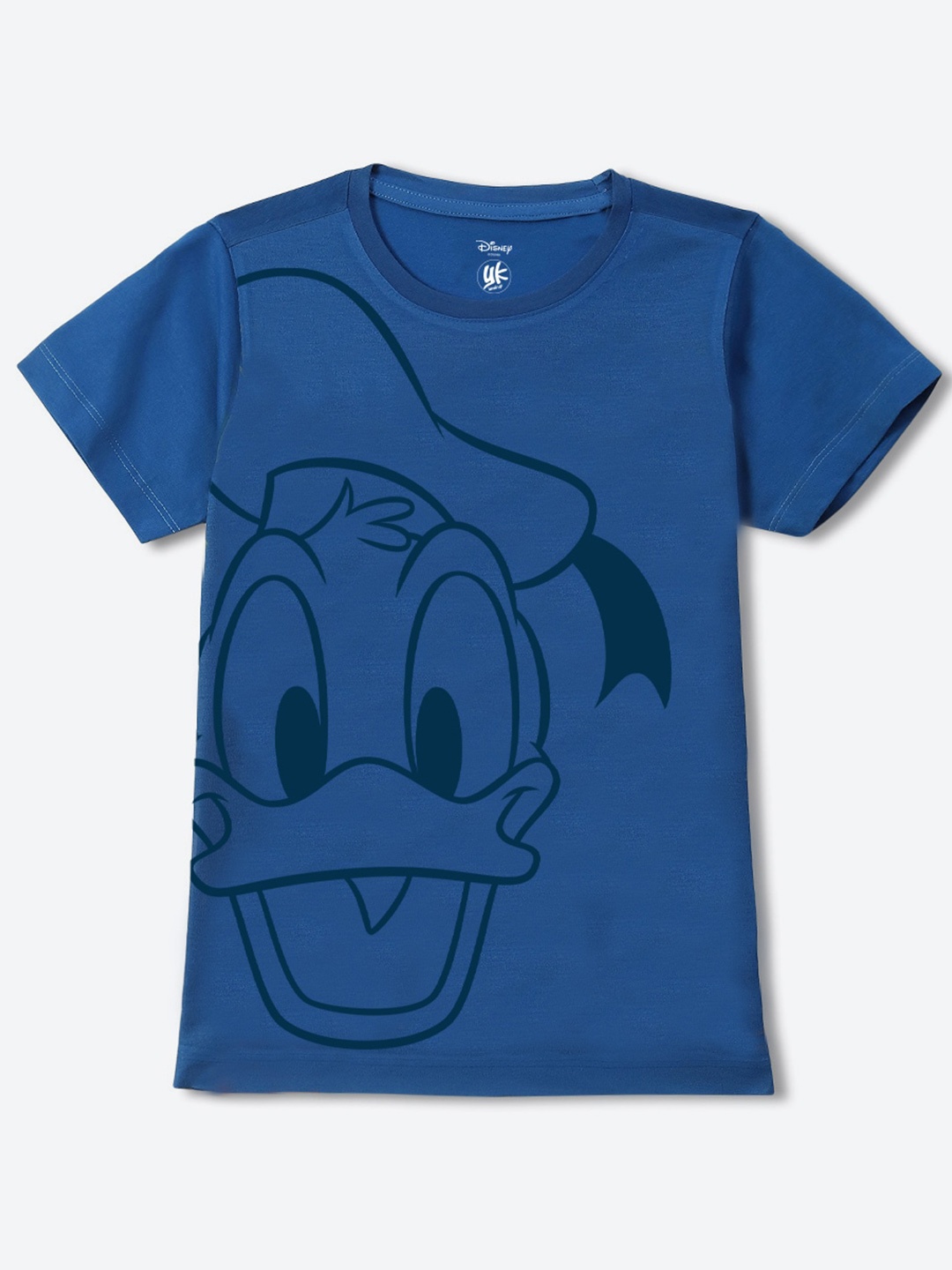 

YK Disney Boys Round Neck Mickey Mouse Printed Cotton T-shirt, Blue