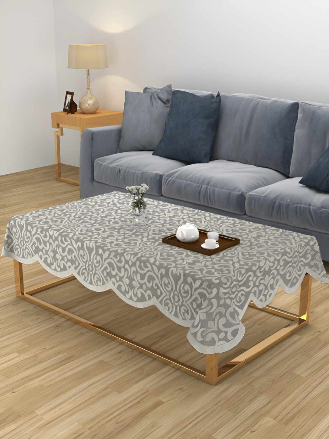 

ZESTURE Cream-Coloured 6-Seater Table Cover