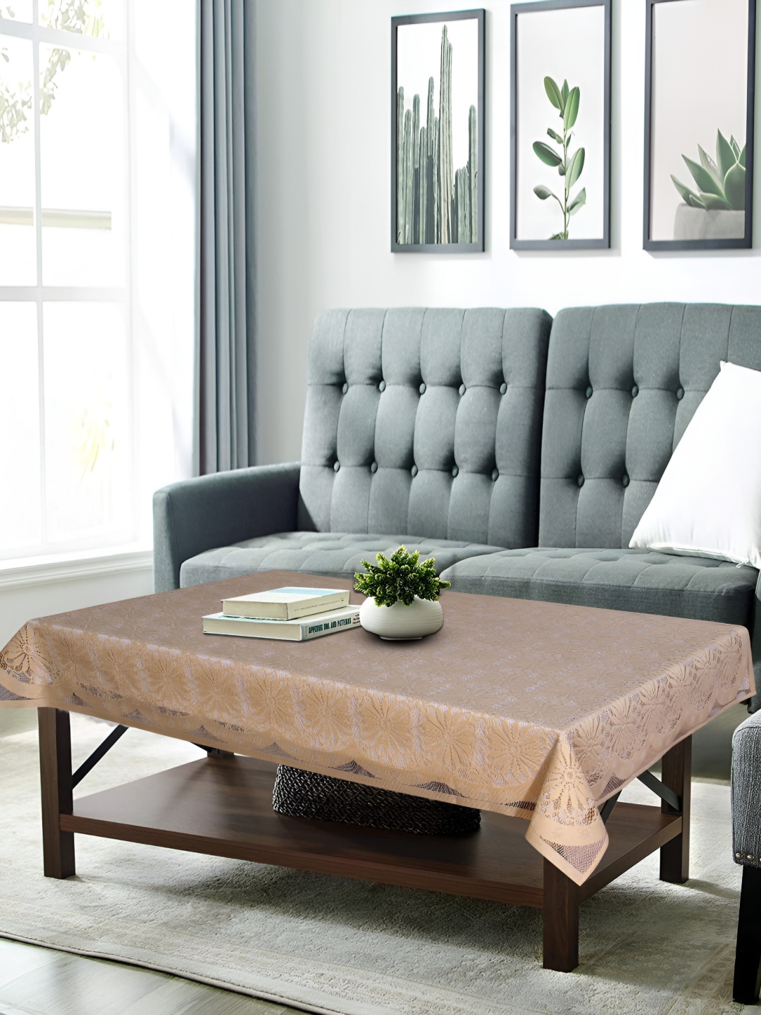 

ZESTURE Brown 4-Seater Table Cover