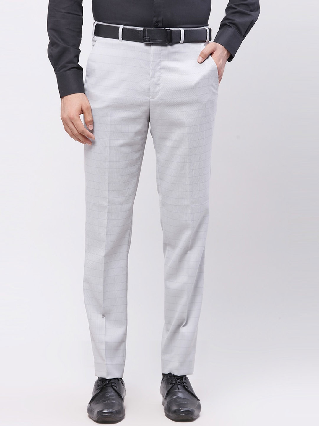 

Park Avenue Men Slim Fit Formal Trousers, Grey