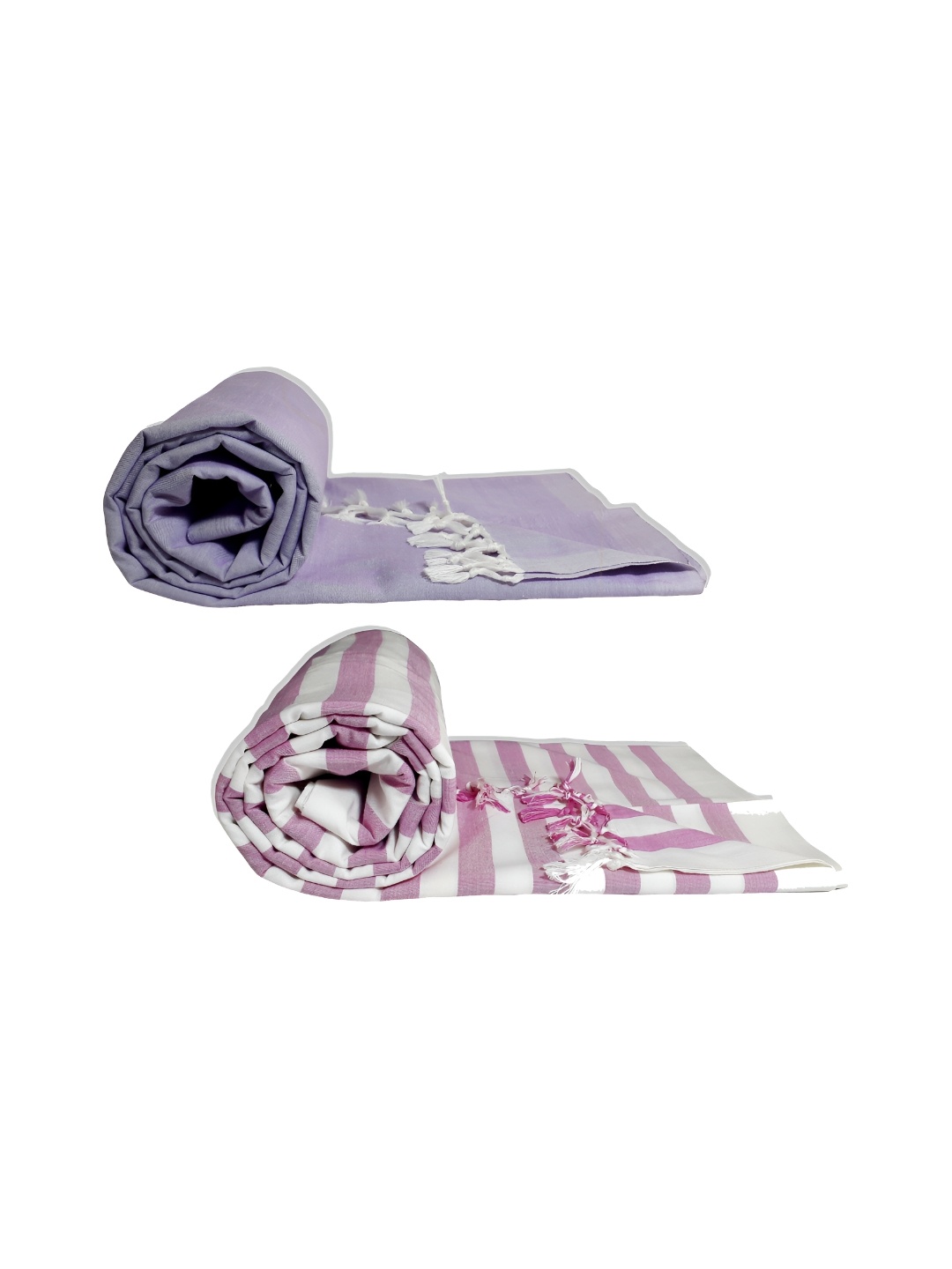 

RIYA SHREE Purple & Lavender 2 Pieces Striped AC Room Single Bed Blanket
