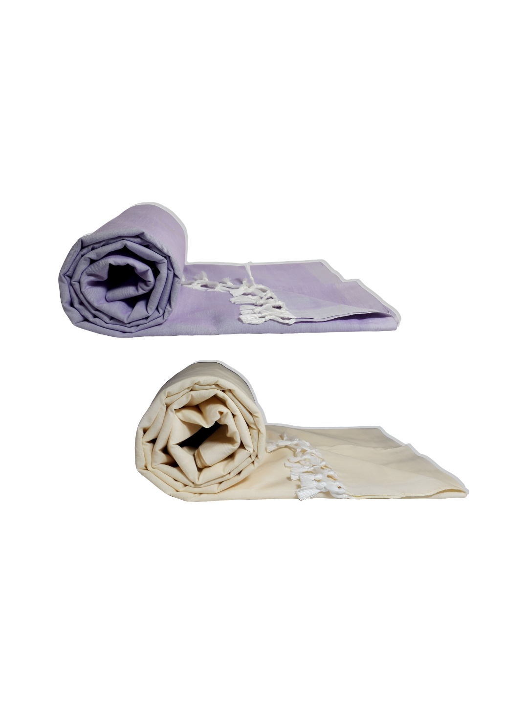 

RIYA SHREE Purple & Cream-Coloured 2 Pieces AC Room Single Bed Blanket