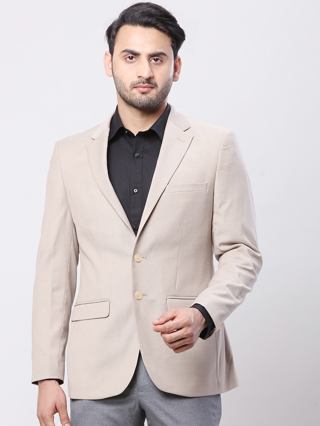 

Raymond Men Contemporary-Fit Single Breasted Casual Blazer, Beige