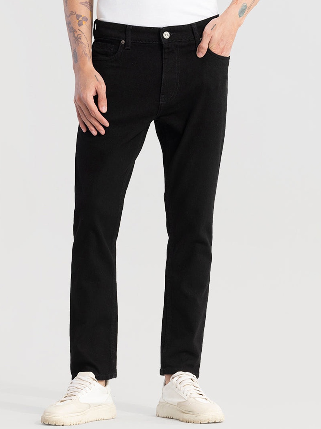 

Snitch Men Black Smart Slim Fit Jeans