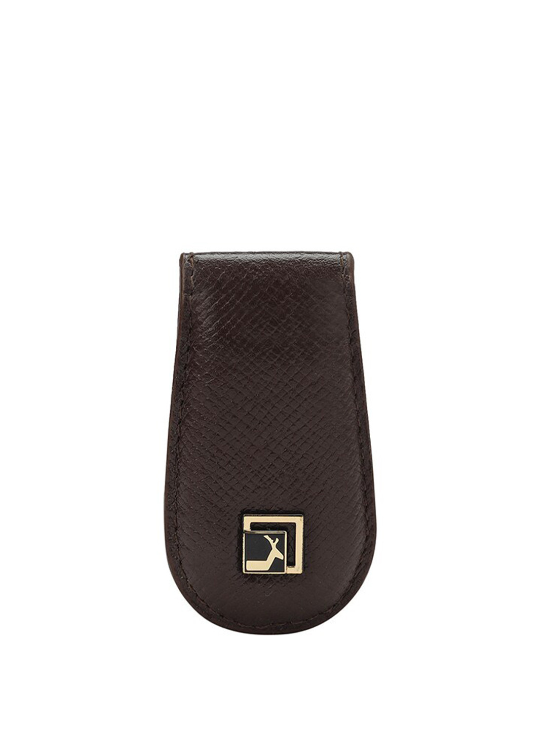 

Da Milano Animal Textured Leather Money Clip, Black
