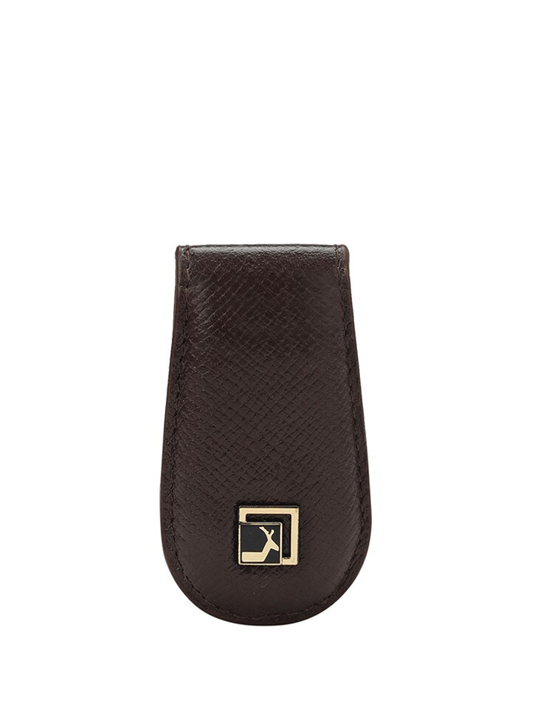 

Da Milano Animal Textured Leather Money Clip, Brown