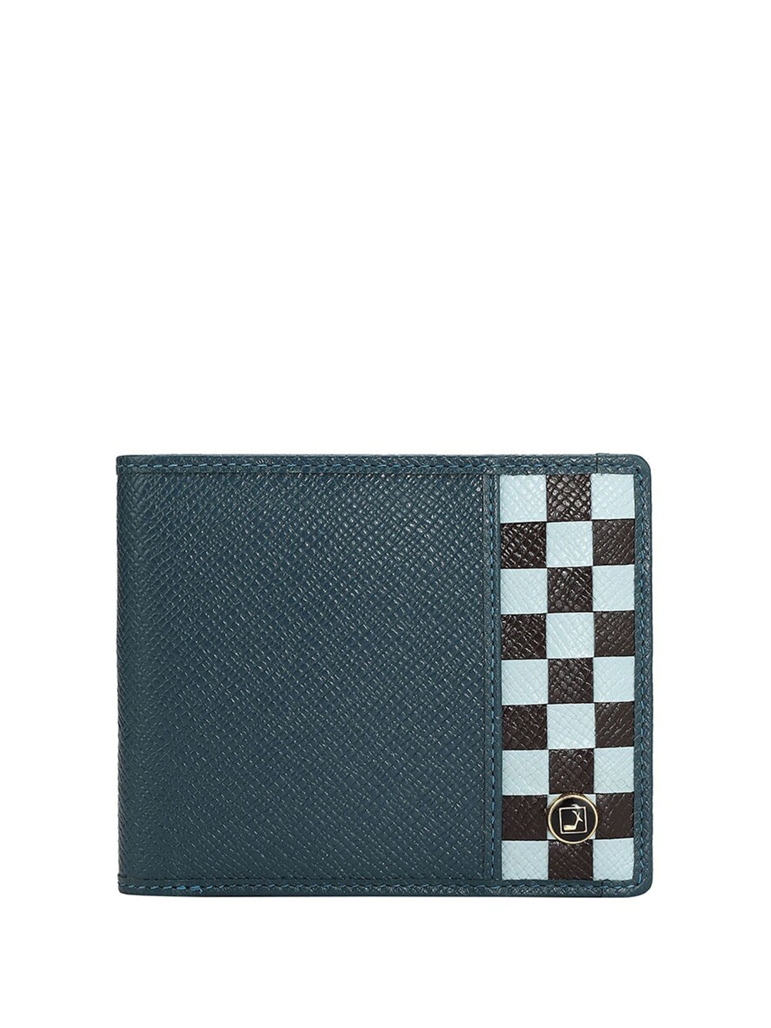 

Da Milano Textured Leather Two Fold Wallet, Blue