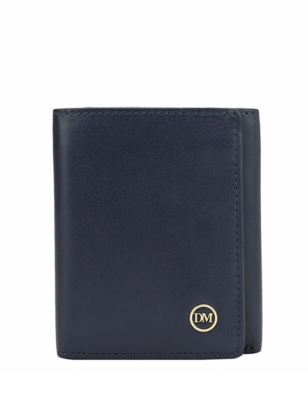 

Da Milano Men Leather Three Fold Wallet, Blue