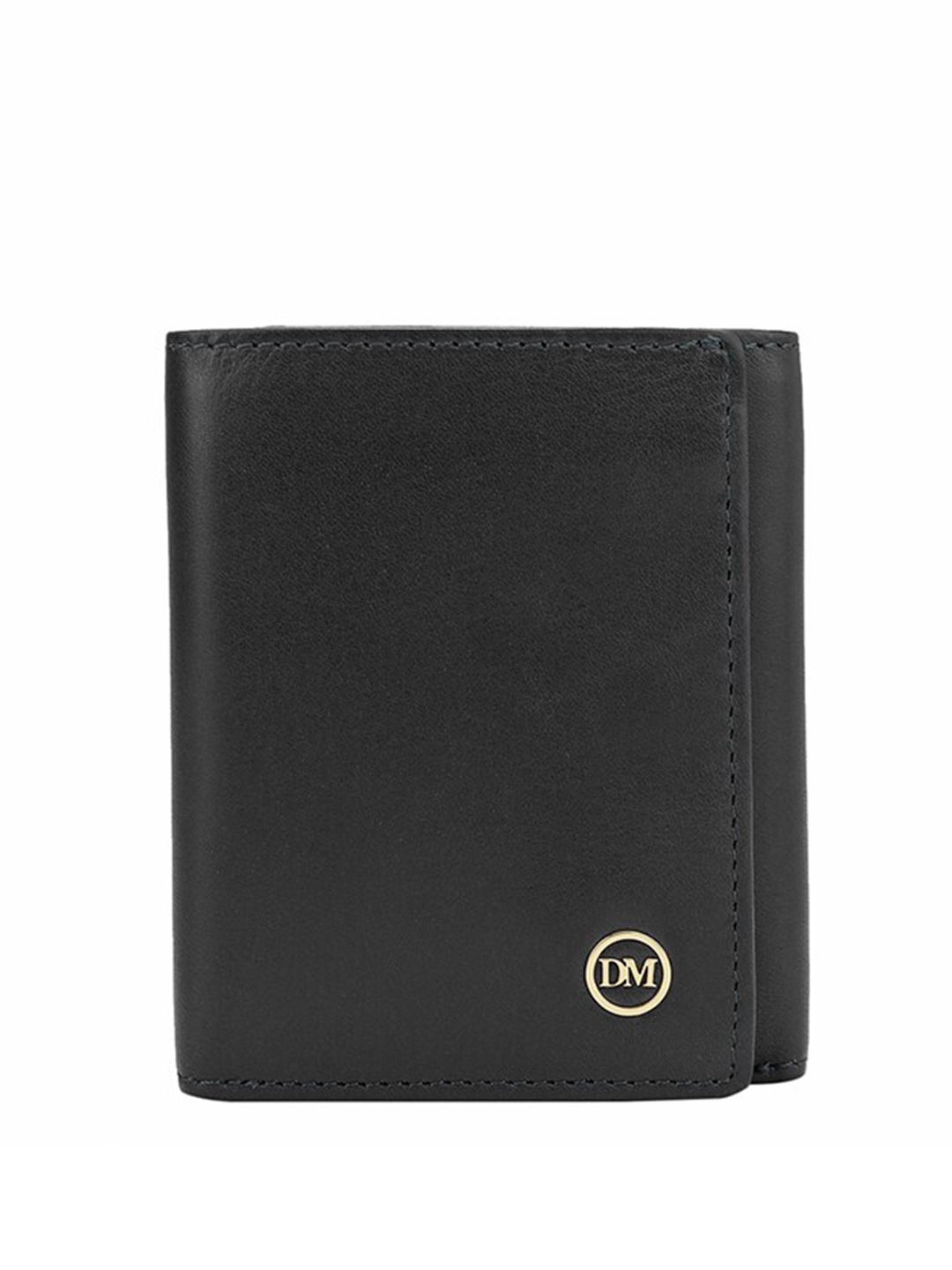 

Da Milano Leather Three Fold Wallet, Black