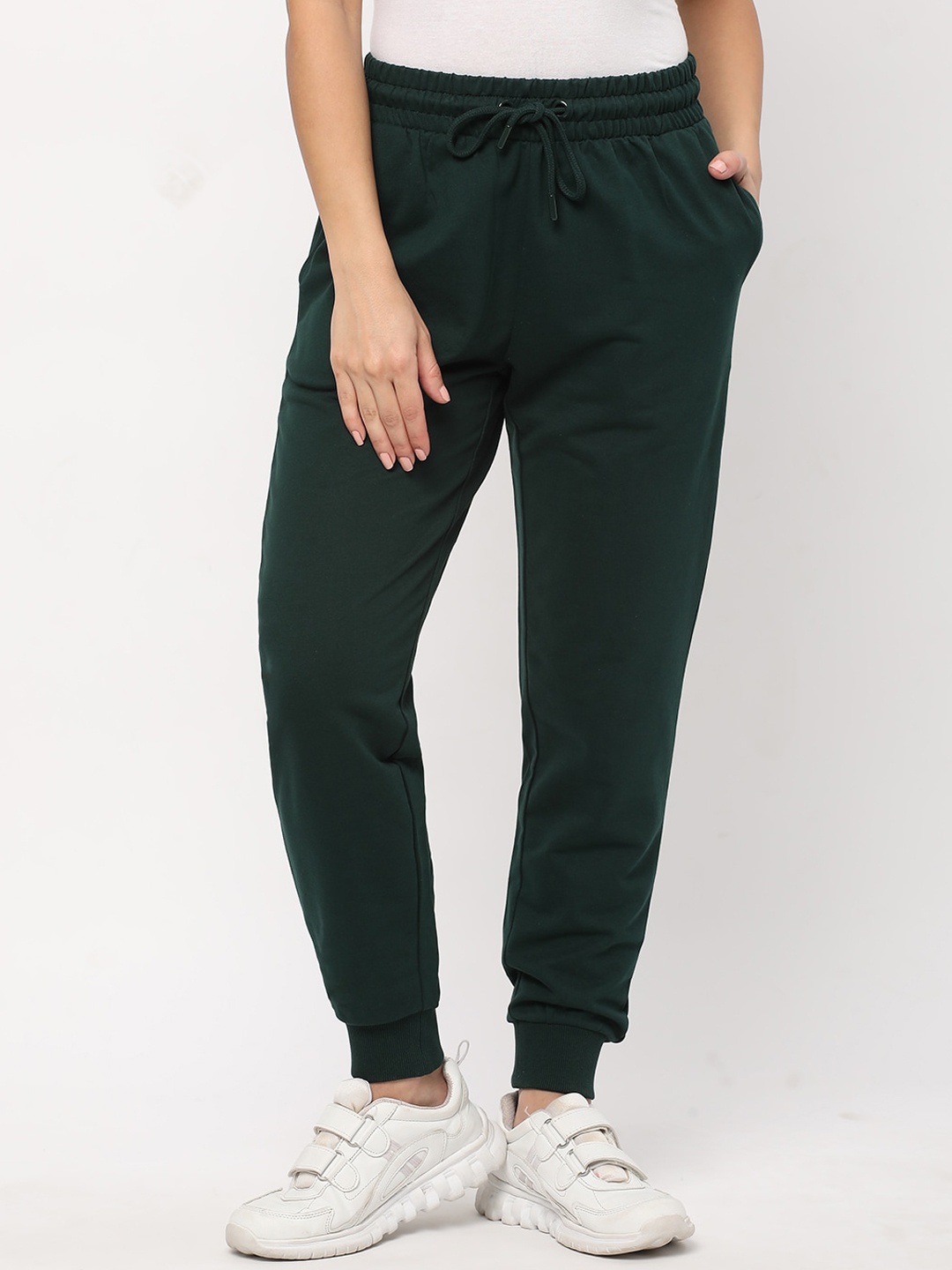

R&B Women Relaxed Fit Mid Rise Joggers, Green