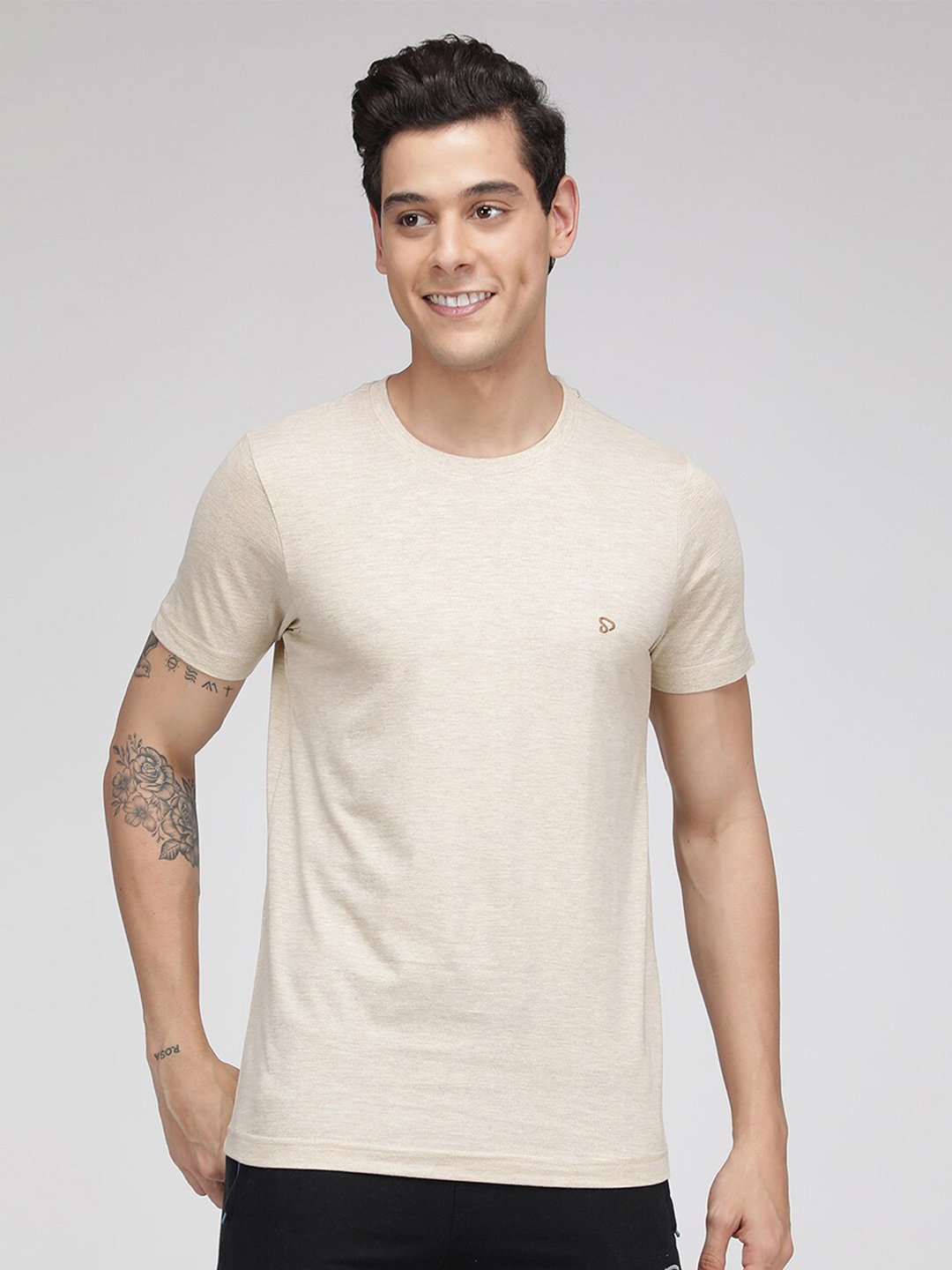 

SPORTO Round Neck Short Sleeves Cotton T-shirt, Yellow