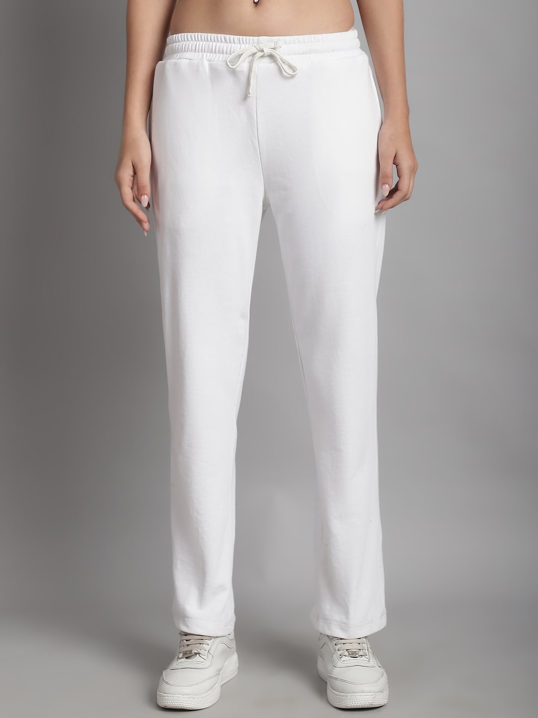 

Rute Women Cotton Track Pants, White