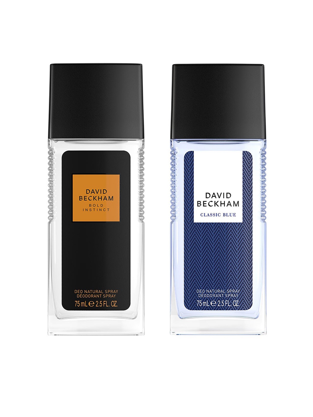 

DAVID BECKHAM Classic Blue & Bold Instinct Perfume Deodorant - 75g Each, Transparent