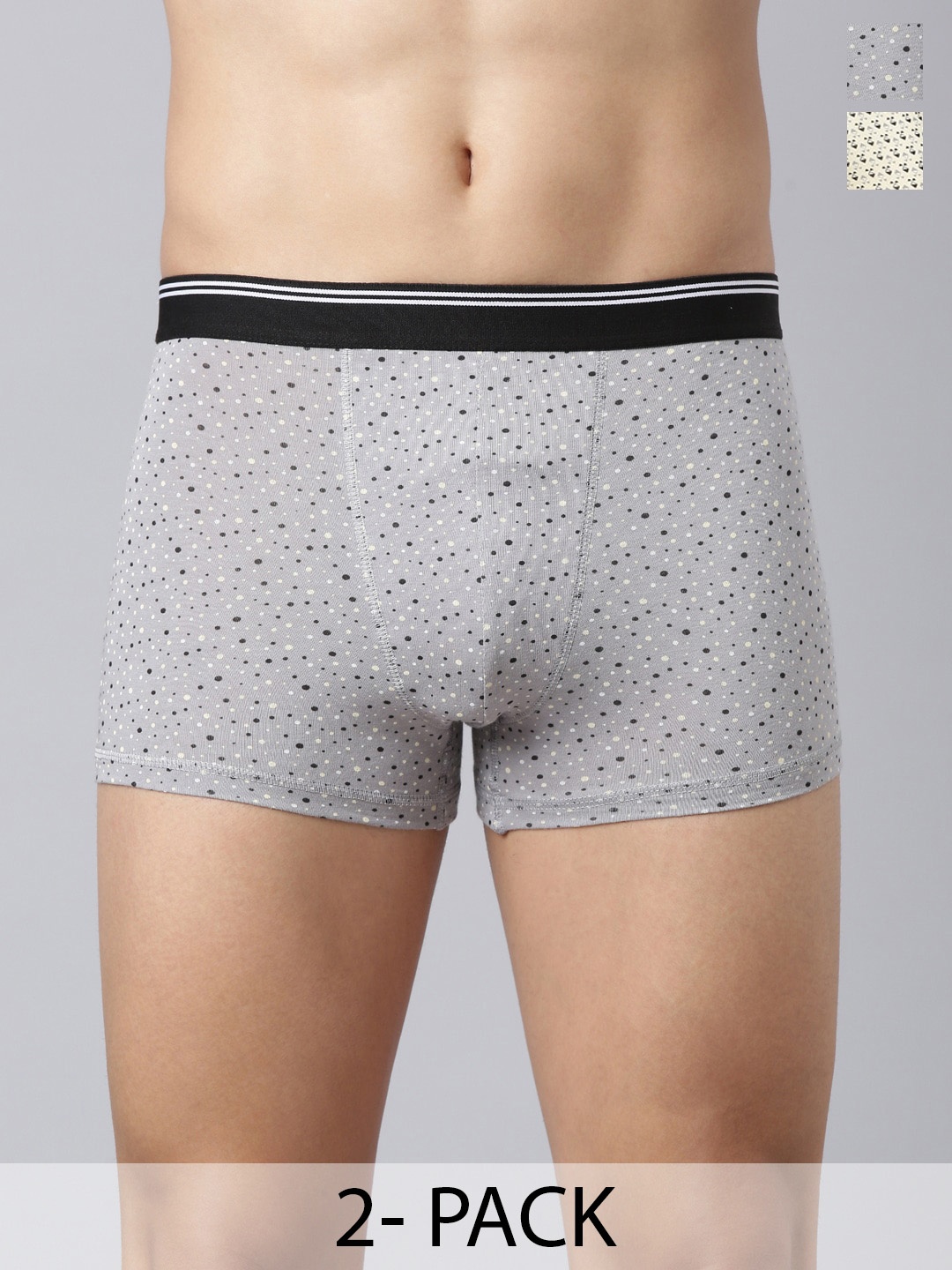 

Joven Pack Of 2 Printed Cotton Trunks 2TAOP-C13, Grey