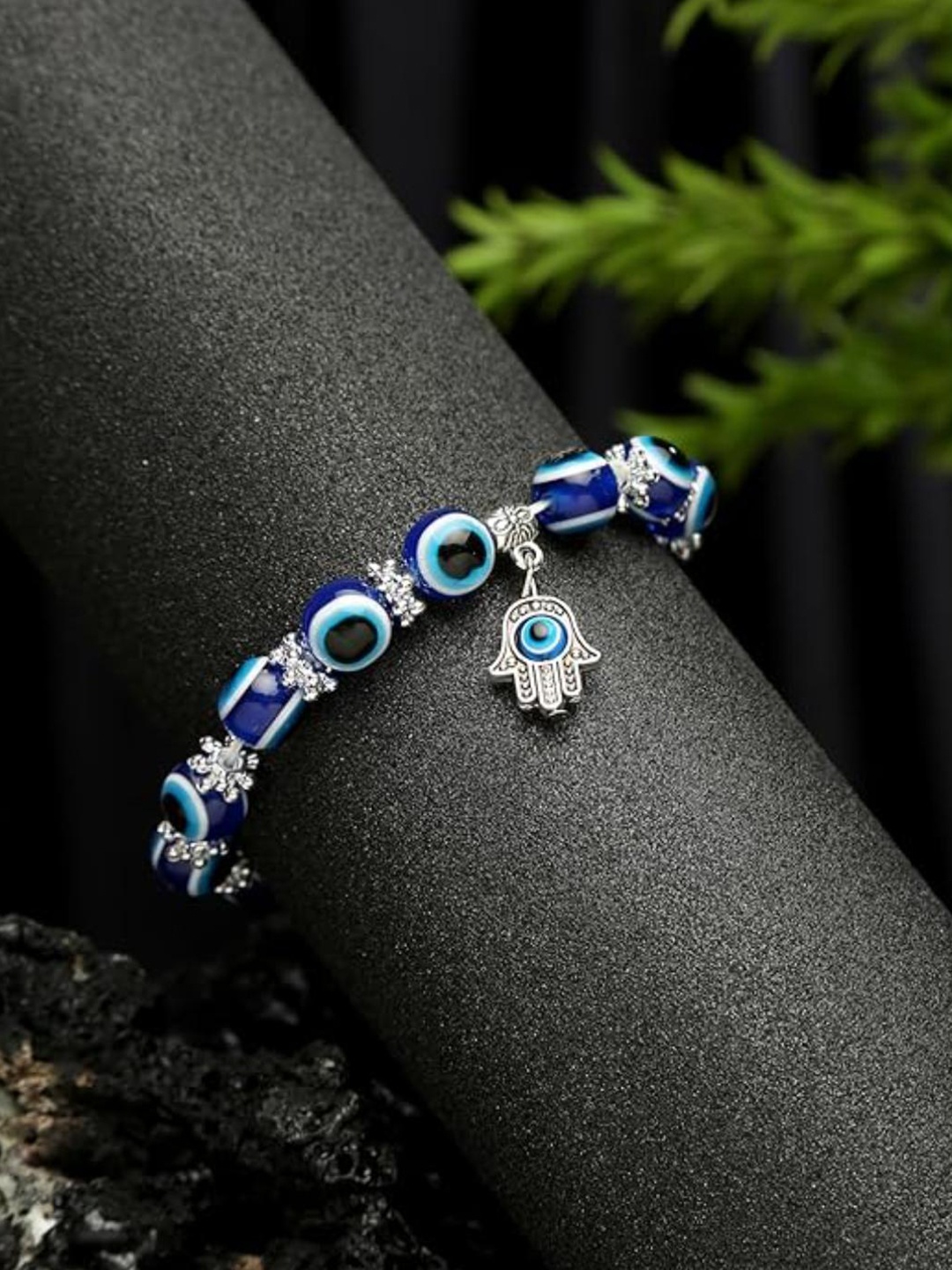 

DN Creation Evil Eye Elasticated Bracelet, Blue