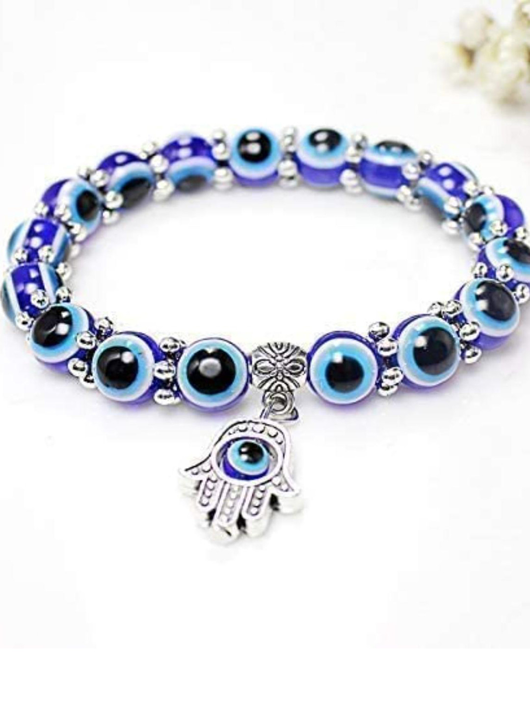 

DN Creation Beaded Elasticated Bracelet, Blue