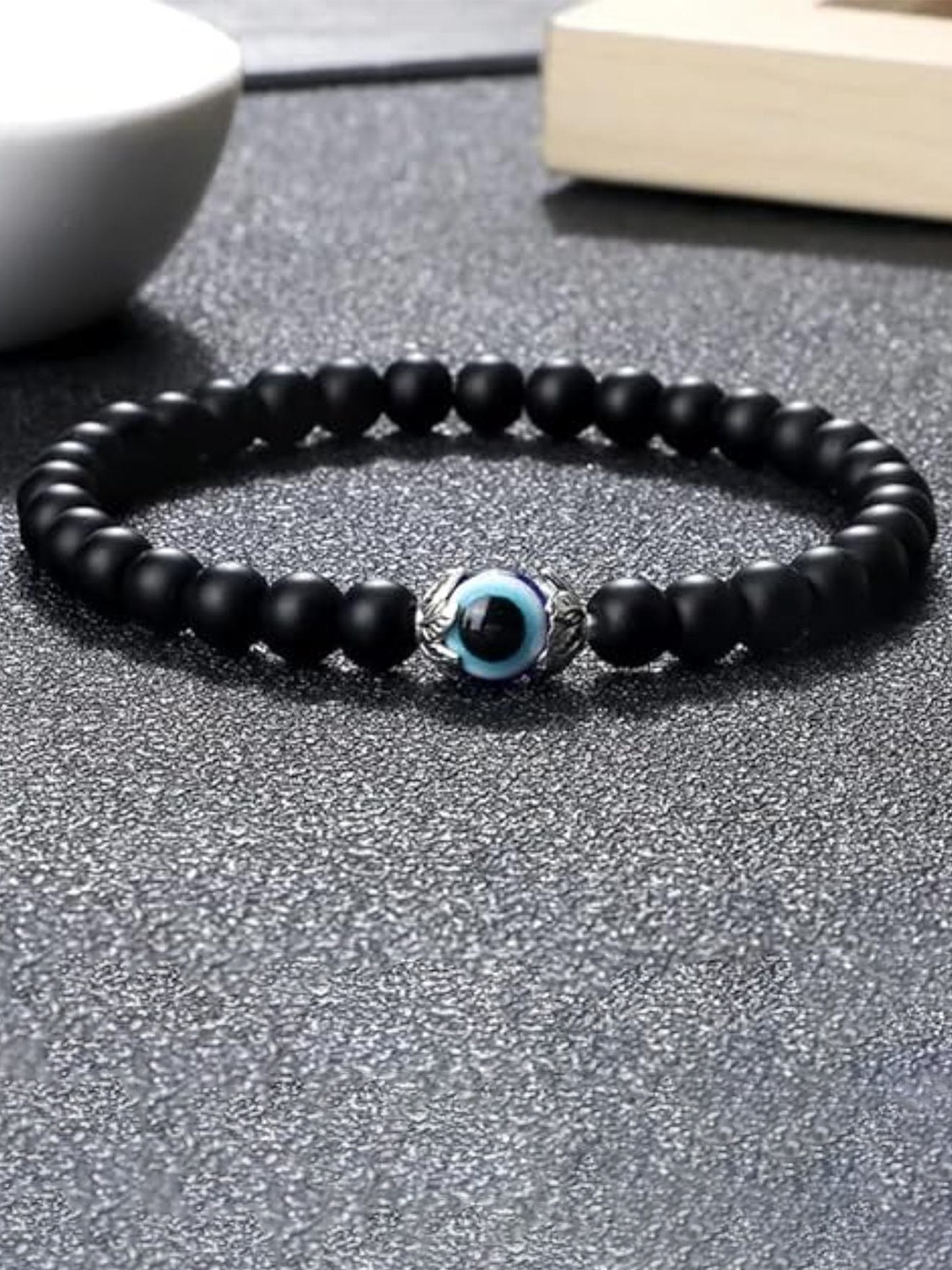 

DN Creation Beaded Elasticated Bracelet, Black