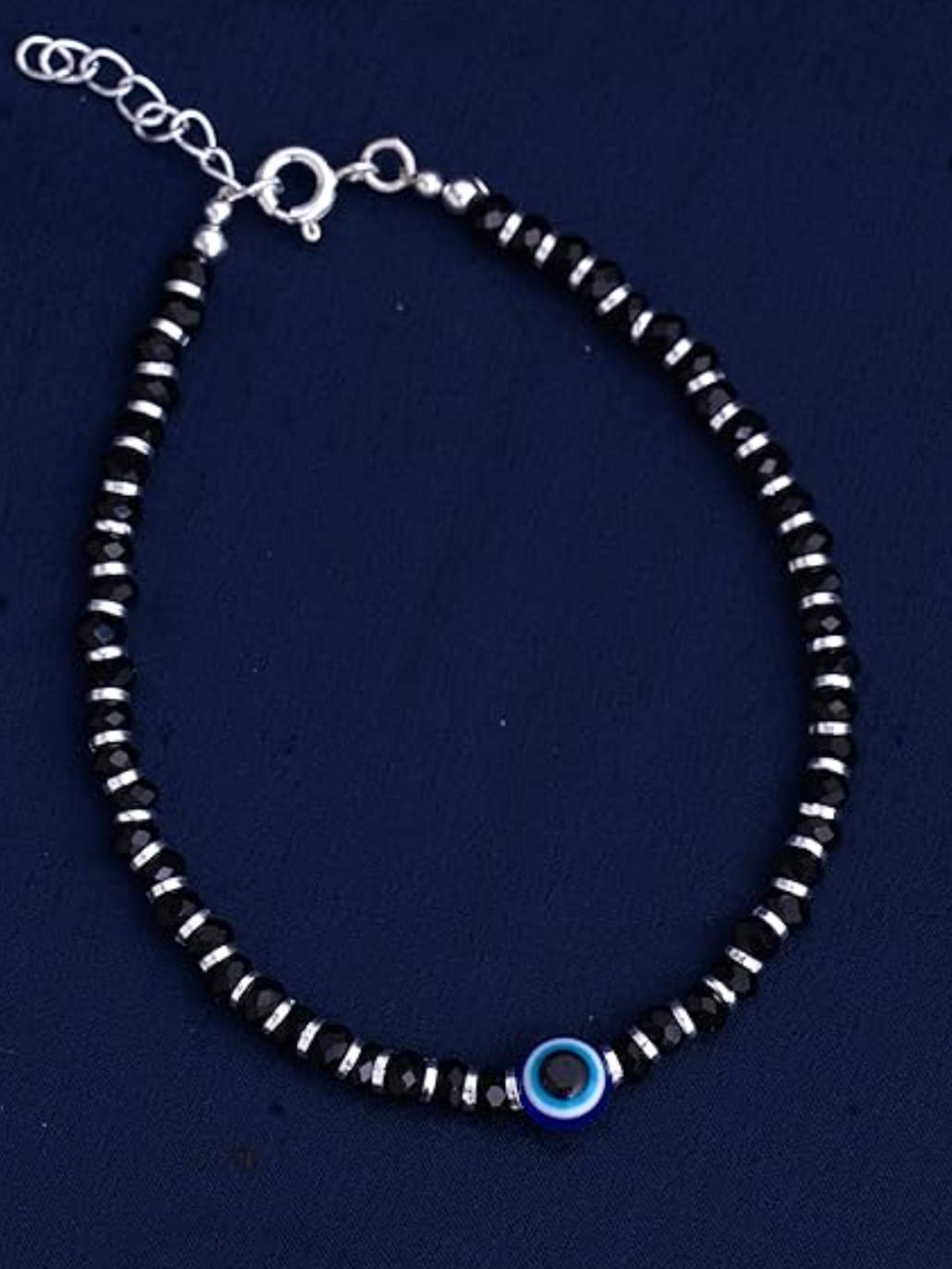 

DN Creation Sterling Silver Evil Eye Beaded Wraparound Bracelet