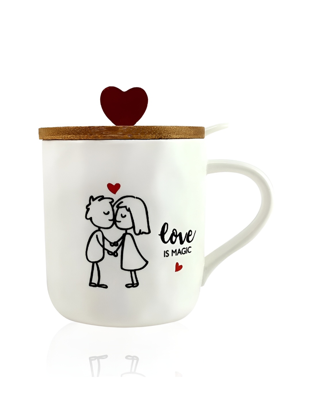 

Giftii Off White & Black Printed Ceramic Matte Mugs Set of Cups and Mugs