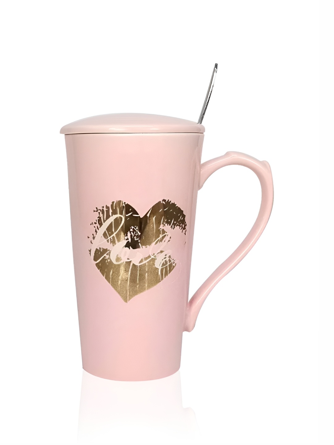 

Giftii Pink & Gold-Toned Printed Ceramic Glossy Cups Set of Cups and Mugs