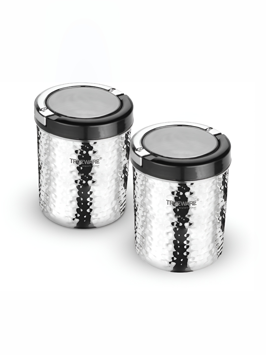 

Trueware Silver-Toned 2 Pieces Stainless Steel Dishwasher Safe Food Container 750 ml