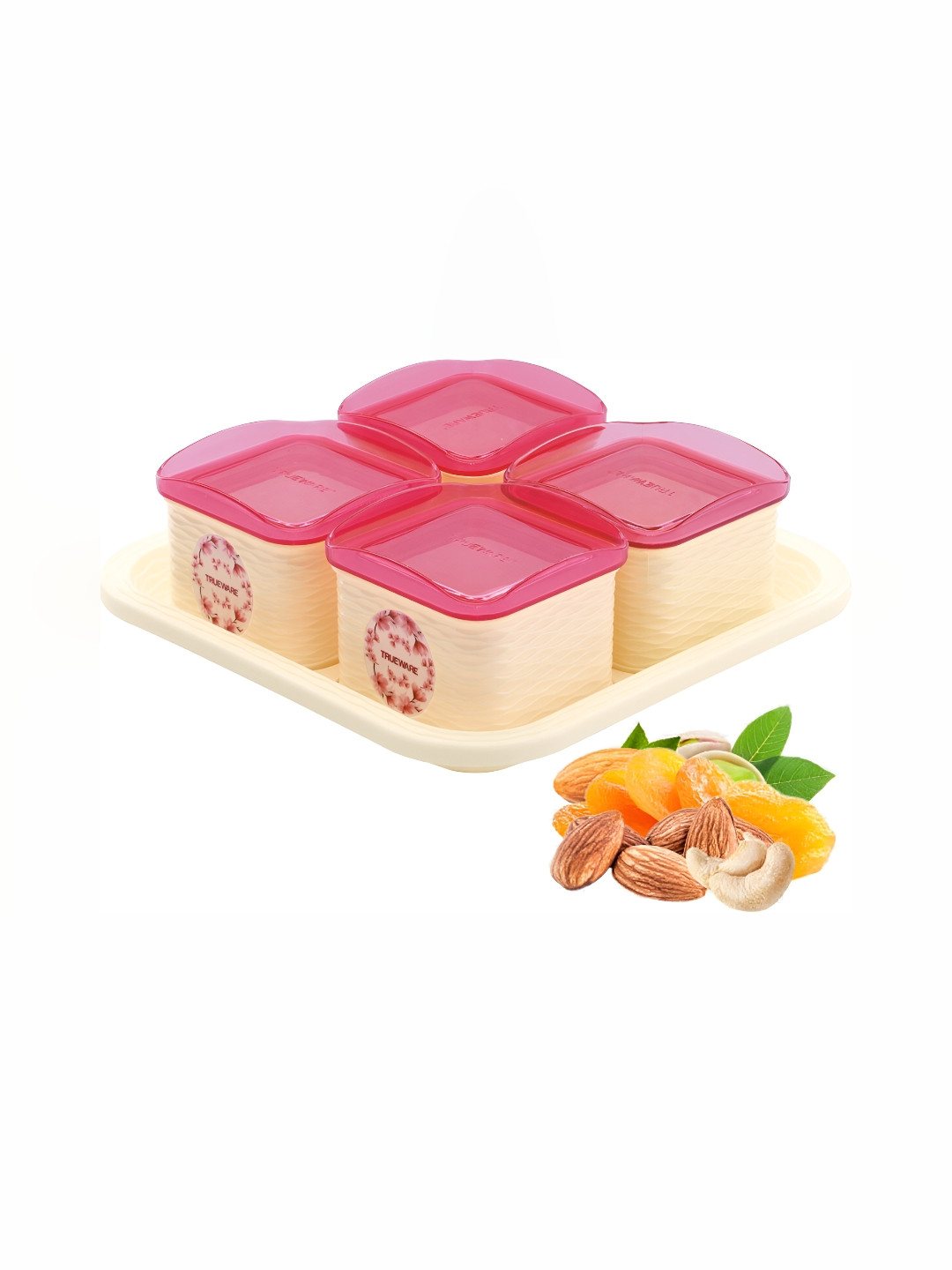 

Trueware Pink 5 Pieces Dishwasher Safe Food Container 500 ml