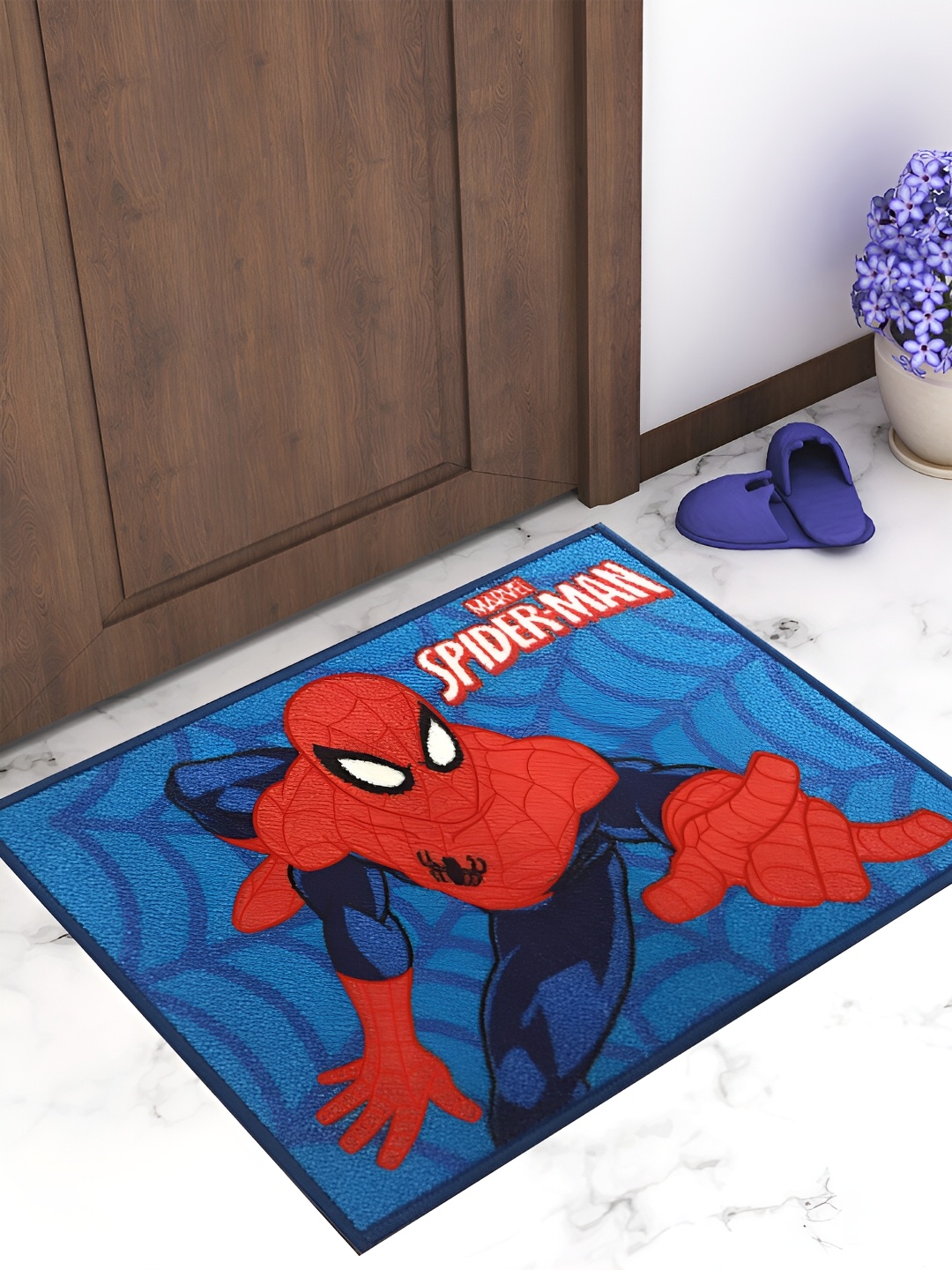 

Athom Living Blue & Red Printed Anti Slip Doormat