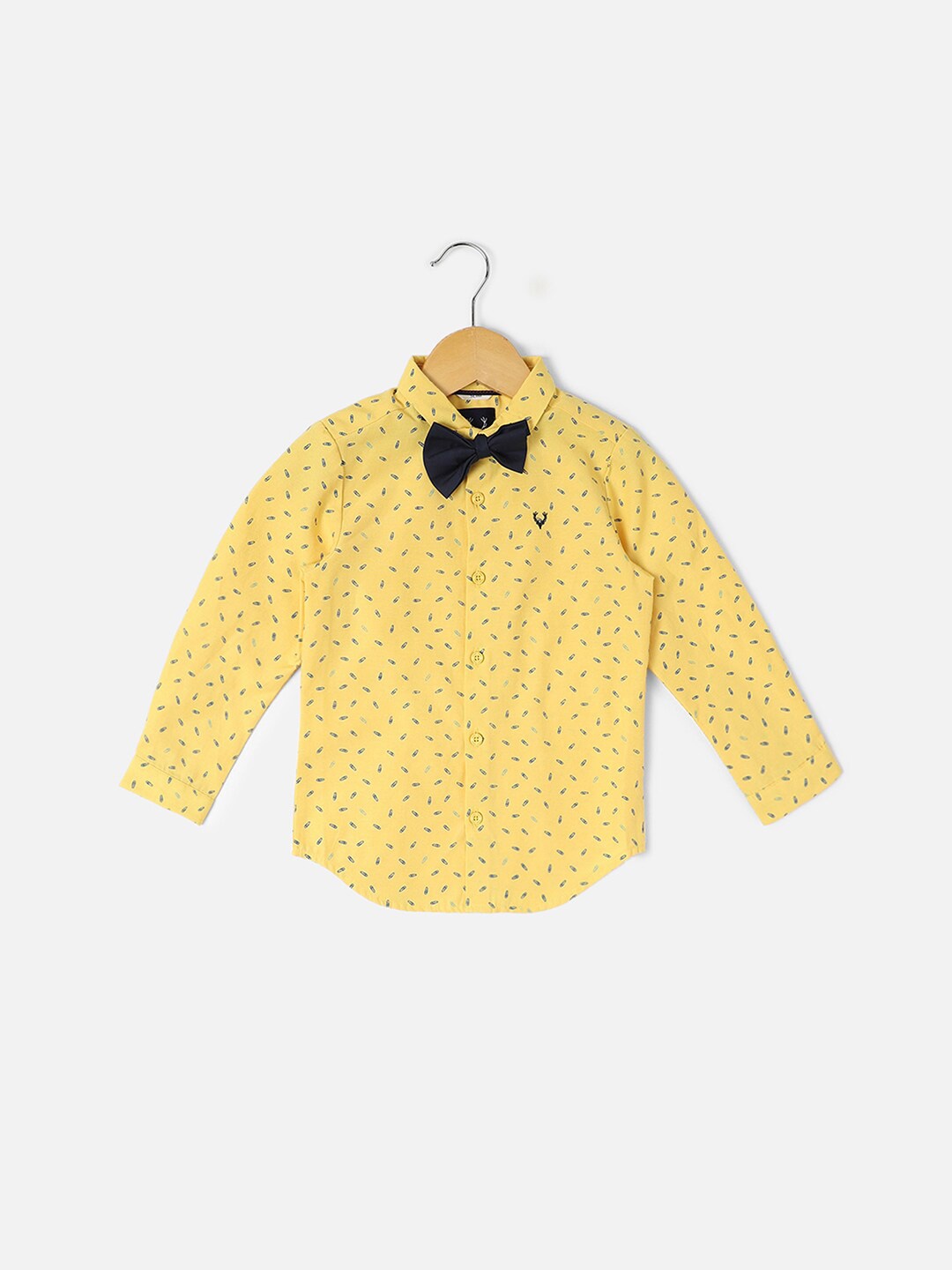 

Allen Solly Junior Boys Slim Fit Opaque Printed Casual Shirt, Yellow