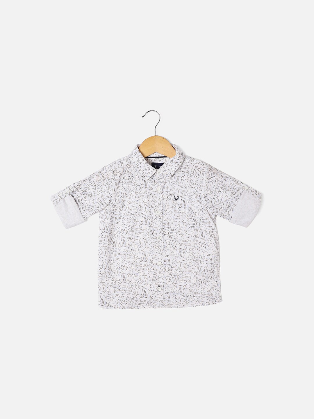 

Allen Solly Junior Boys Slim Fit Floral Opaque Printed Casual Shirt, White