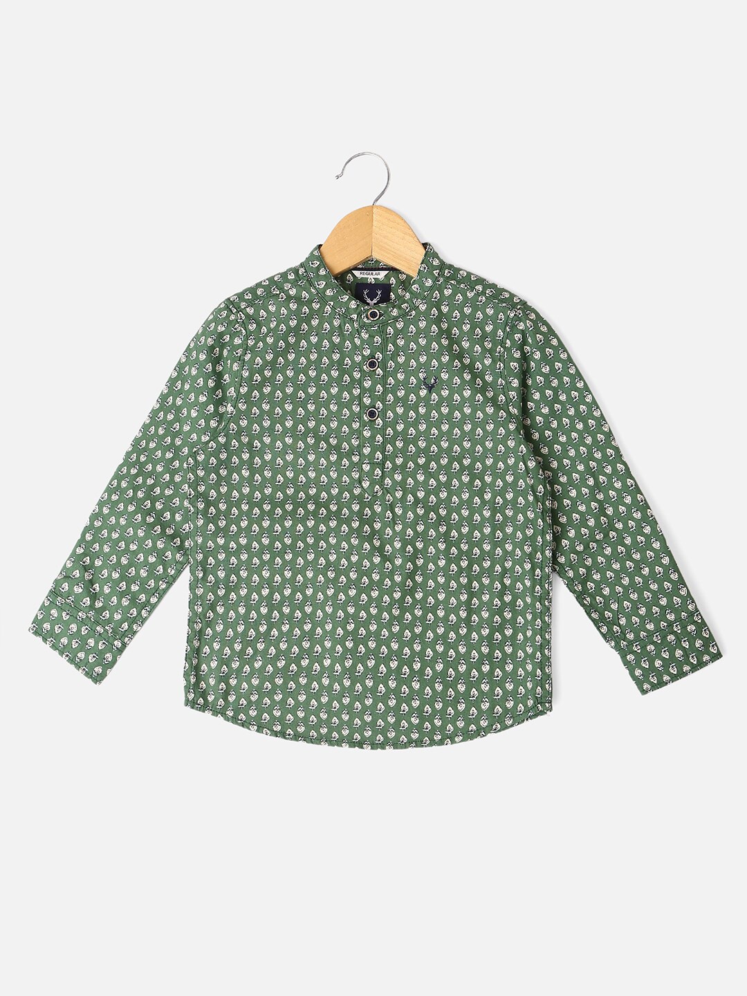 

Allen Solly Junior Boys Opaque Printed Casual Shirt, Green