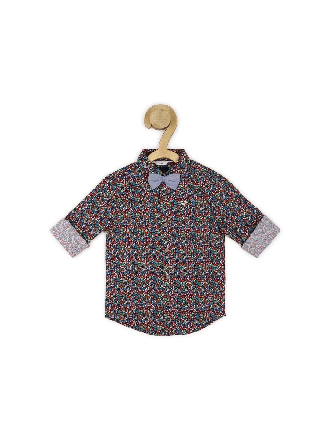 

Allen Solly Junior Boys Slim Fit Floral Printed Cotton Casual Shirt, Brown