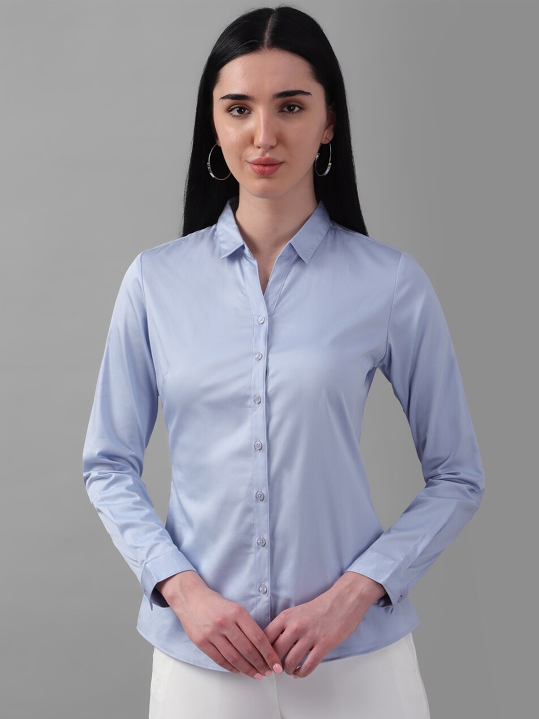 

Allen Solly Woman Opaque Formal Shirt, Blue