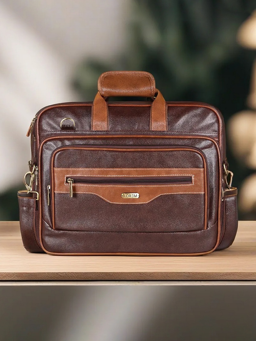 

LOREM Unisex Textured Laptop Bag, Maroon